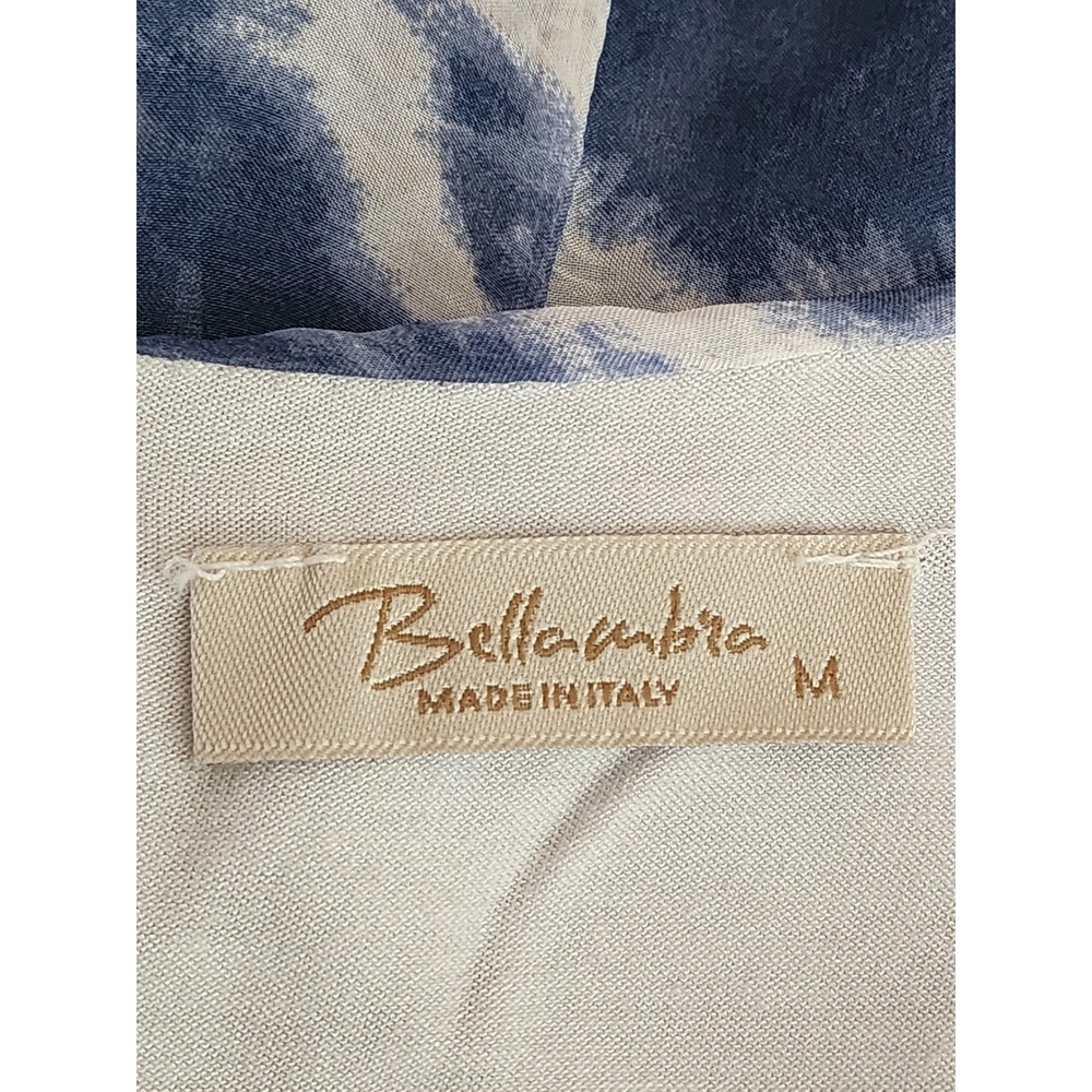 Bellambra Italy Silk Blend Tie Dye Midi Dress Blue White Sleeveless Pockets M - Picture 4 of 6